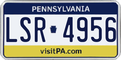 PA license plate LSR4956