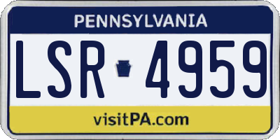 PA license plate LSR4959