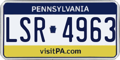 PA license plate LSR4963