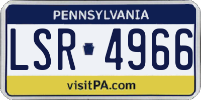PA license plate LSR4966