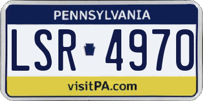 PA license plate LSR4970