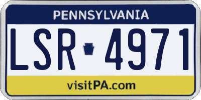 PA license plate LSR4971