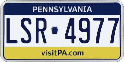 PA license plate LSR4977