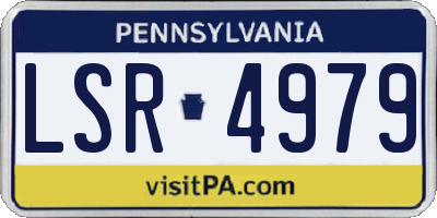 PA license plate LSR4979