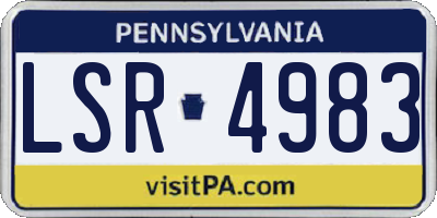 PA license plate LSR4983
