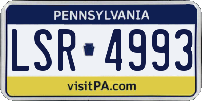 PA license plate LSR4993
