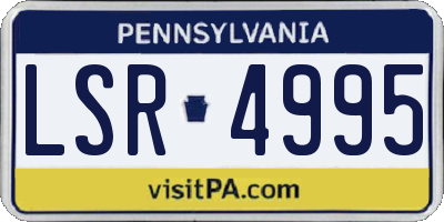 PA license plate LSR4995