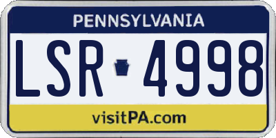 PA license plate LSR4998