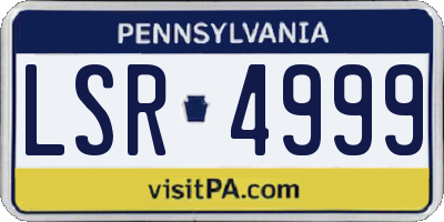 PA license plate LSR4999