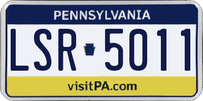 PA license plate LSR5011