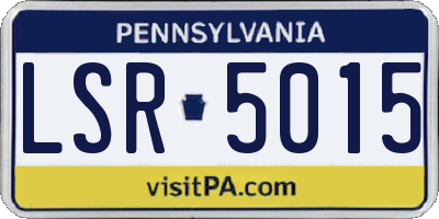 PA license plate LSR5015