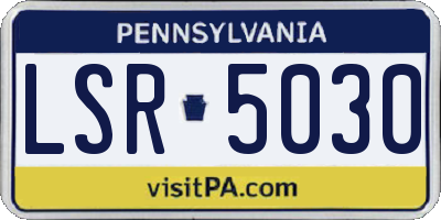 PA license plate LSR5030