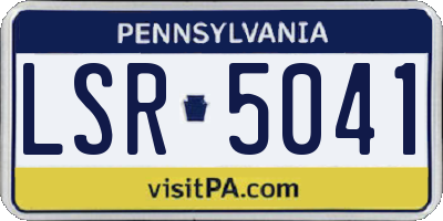 PA license plate LSR5041