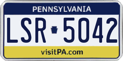 PA license plate LSR5042
