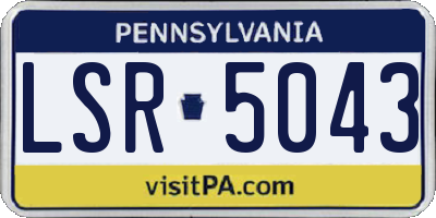 PA license plate LSR5043