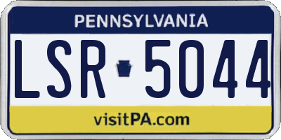 PA license plate LSR5044