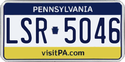 PA license plate LSR5046