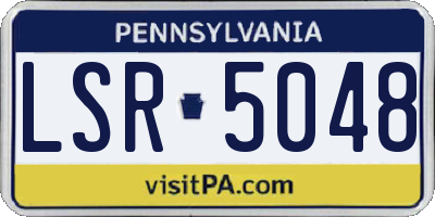 PA license plate LSR5048