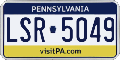 PA license plate LSR5049