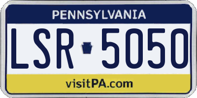PA license plate LSR5050