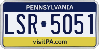 PA license plate LSR5051