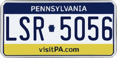 PA license plate LSR5056