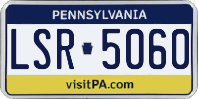 PA license plate LSR5060