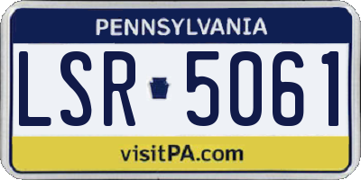 PA license plate LSR5061