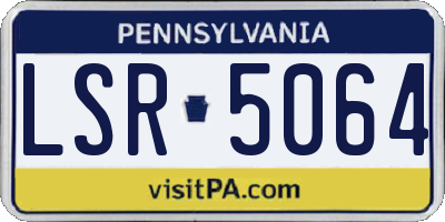 PA license plate LSR5064