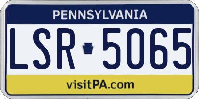 PA license plate LSR5065