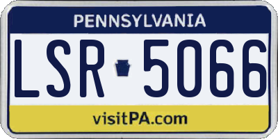 PA license plate LSR5066