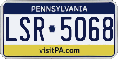 PA license plate LSR5068