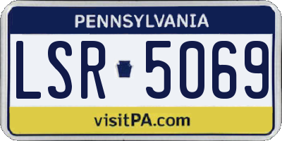 PA license plate LSR5069