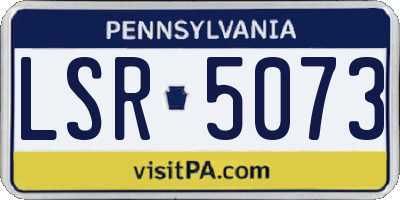PA license plate LSR5073