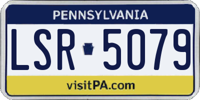 PA license plate LSR5079