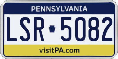 PA license plate LSR5082