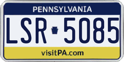 PA license plate LSR5085