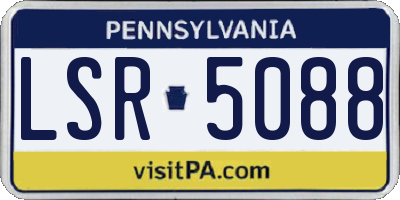 PA license plate LSR5088