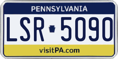 PA license plate LSR5090