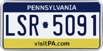 PA license plate LSR5091