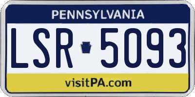 PA license plate LSR5093
