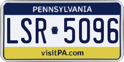 PA license plate LSR5096