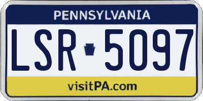 PA license plate LSR5097