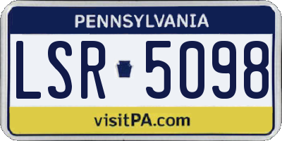 PA license plate LSR5098