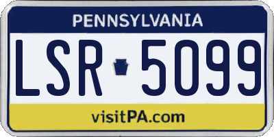 PA license plate LSR5099