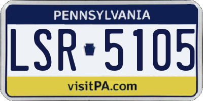 PA license plate LSR5105