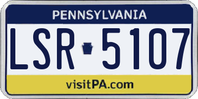 PA license plate LSR5107