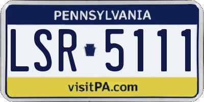 PA license plate LSR5111
