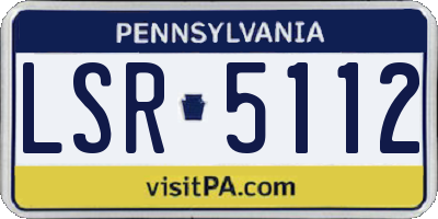 PA license plate LSR5112