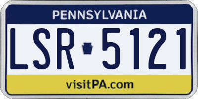 PA license plate LSR5121